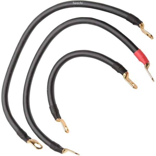 【USA在庫あり】 テリーコンポーネント Terry Components バッテリー ケーブル キット 65年-79年 FL 黒 3本 DS-242138 HD店