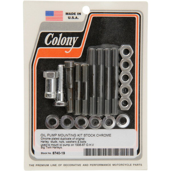 【USA在庫あり】 コロニー Colony Machine オイルポンプ 取付ハードウェアキット 3...