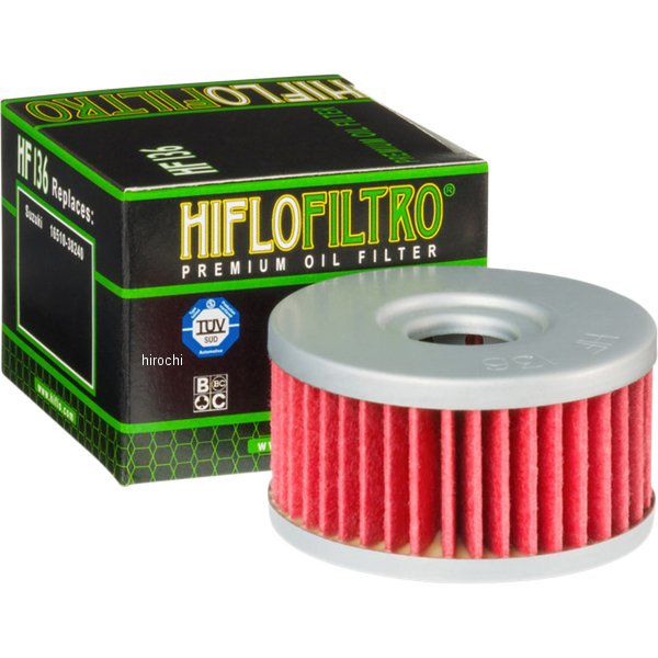 【USA在庫あり】 ハイフローフィルトロ HiFloFiltro オイルフィルター スタンダード 82年-11年 GN400T、DR350、DR-Z250 HF136 HD店