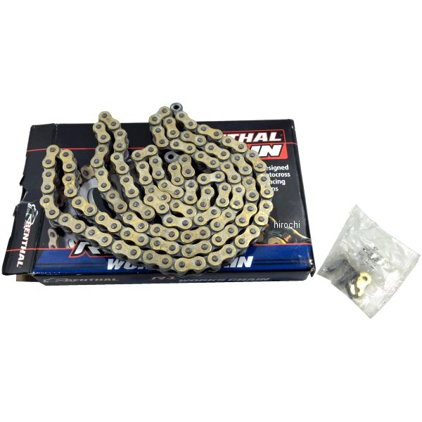 【USA在庫あり】 レンサル RENTHAL ワークス チェーン ノンシール クリップ 428R1/130L ゴールド R1-42..