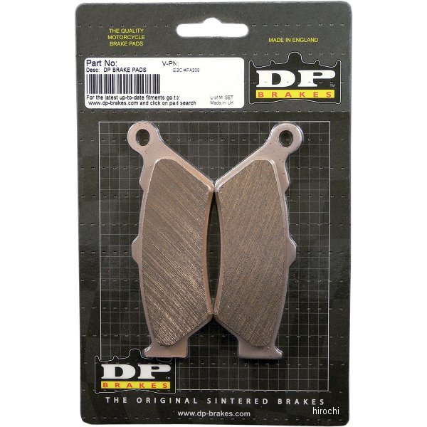 【USA在庫あり】 DPブレーキ DP Brakes ブレーキパッド フロント 13年以降 トライアンフ トロフィー SE 1215 (標準シンタード) 1721-1734 HD店