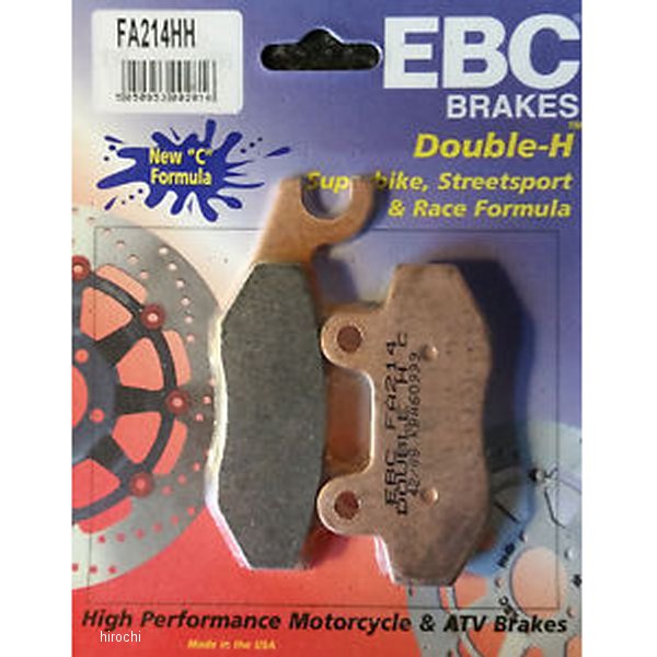 【USA在庫あり】 EBC イービーシー ブレーキパッド フロント 92年-98年 トライアンフ (ダブル-H シンタード) FA214HH HD店