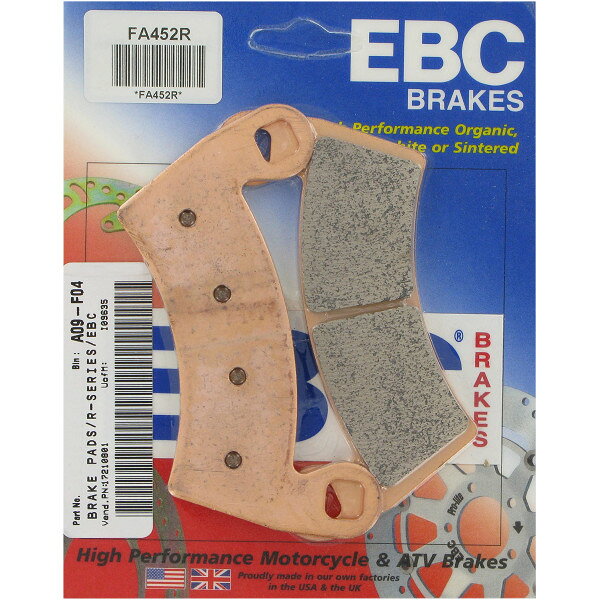 【USA在庫あり】 イービーシー EBC ブレーキバッド フロント/リア R-シンタード 452 08年-17年 ポラリス 1721-0801 HD店
