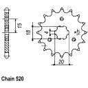 【USA在庫あり】 JT チェーン JT Chains スプロケット フロント 11T/520 84年-86年 ATC200S スチール JTF1325-11 HD店