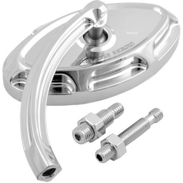 【USA在庫あり】 アレンネス Arlen Ness ミラー ベベル キャット-アイ ショート クローム 左 0640-0756 HD店