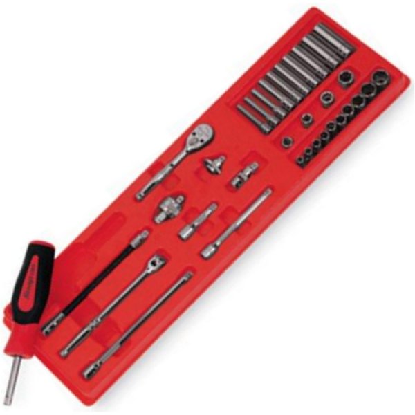 セット, ジェネラルサービス, 6ポイント (34 pcs.)・ブレーカー バー, 6" ソケット #:TM10G・エクステンション, ローレット, 6" ソケット #:TMXK60・エクステンション, フレキシブル, 6" ソケット #:...