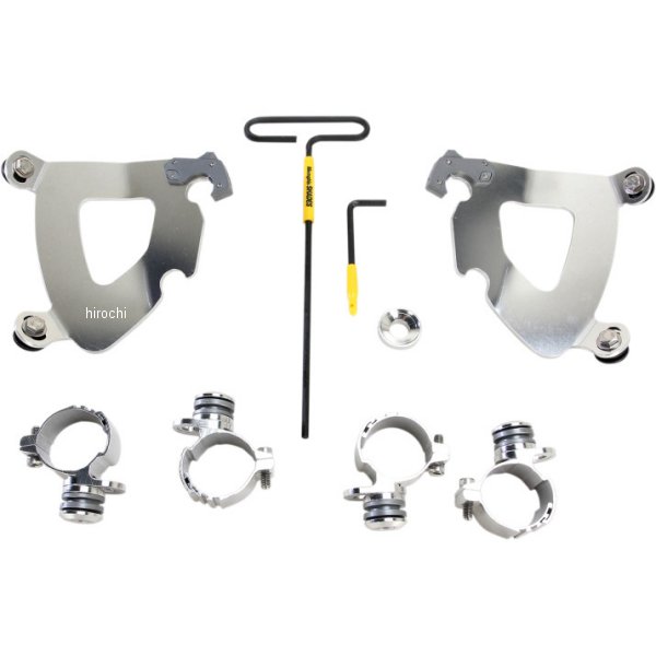 【USA在庫あり】 メンフィスシェード Memphis Shades 取付金具 フェアリング ガントレット用 11年以降 XL883L ポリッシュ 2320-0164 HD店