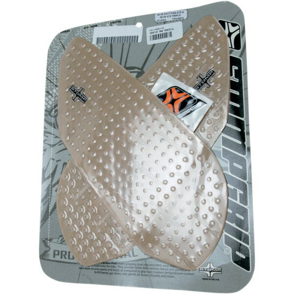 【USA在庫あり】 ストンプグリップ STOMPGRIP タンク グリップキット 06年-12年 トライアンフ デイトナ675 クリア 4320-1116 HD店