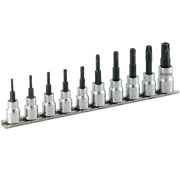 トネ TONE トルクスソケットセット(いじり防止タイプ・ホルダー付) 差込角 9.5mm (3/8インチ) HTX310H HD店