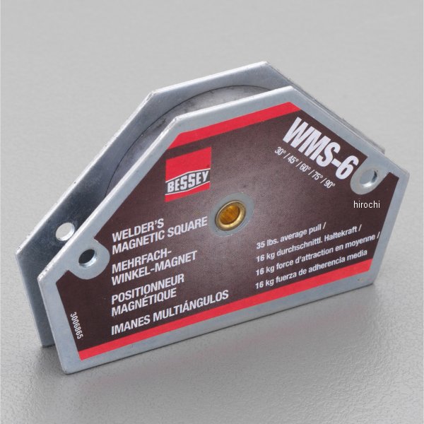 用途：ボール盤作業や組立作業の仮押えにご使用ください。※ON/OFF切換スイッチは付いておりません。保持角度：35°45°60°75°90°吸着設置能力：16kgサイズ：100X13X65(H)mm重量：240g000012080778 HD　