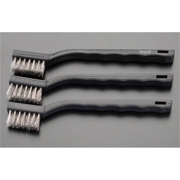 【メーカー在庫あり】 エスコ(ESCO) 8x180mm 柄付ブラシ(ステンレス製/3本) 000012072226 HD