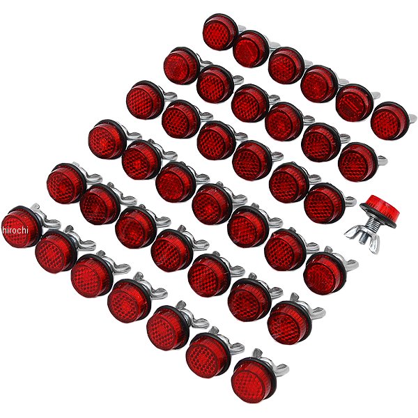 【USA在庫あり】 クリス Chris Products ナンバープレート用ミニ リフレクター 赤 (40個入り) DS-272081 HD店