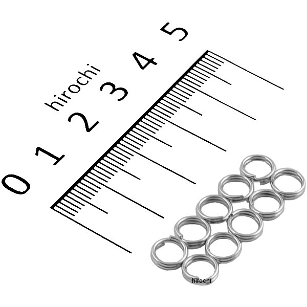 【メーカー在庫あり】 エスコ ESCO 0.8x 5mm 2重リング ステンレス製/10個 000012016525 HD店