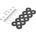 【メーカー在庫あり】 エスコ ESCO M5/5.3x15x1.2mm 平ワッシャー TPR製/黒/10枚 000012250788 HD店