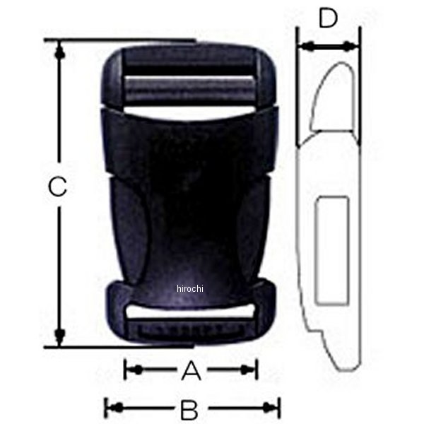 【メーカー在庫あり】 エスコ ESCO 38mm バックル(プラスチック製/2個) 0000122549...
