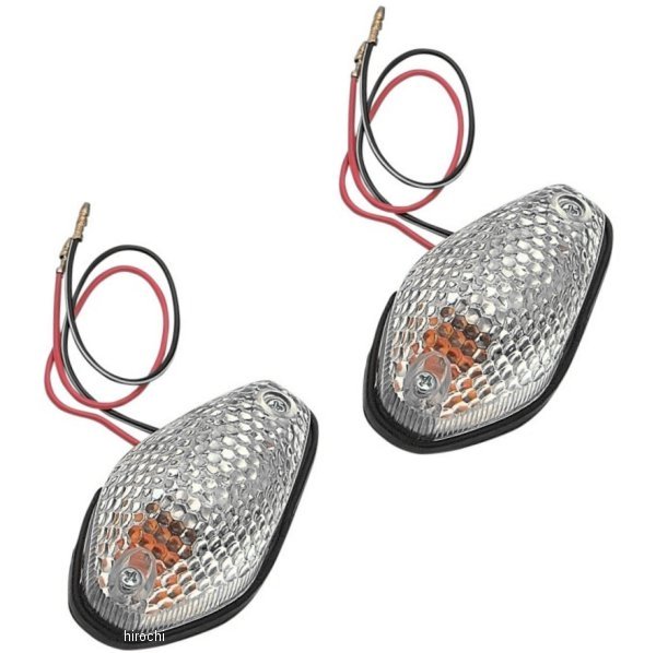 【USA在庫あり】 K&S ケーアンドエス マーカーライト ティアドロップ クリア (シングル球) 89mm x 51mm 25-8061 HD店