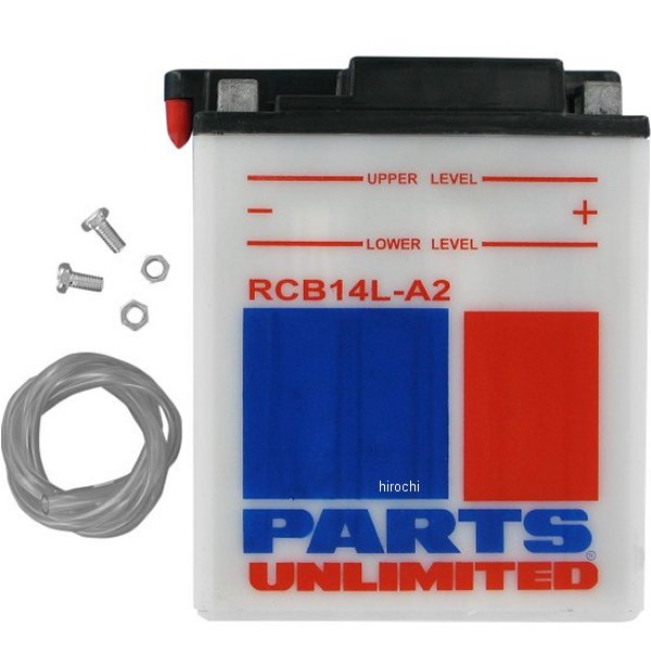 【USA在庫あり】 パーツアンリミテッド Parts Unlimited 液別 耐久バッテリー 開放型 12V YB14L-A2 RCB14L-A2 HD店