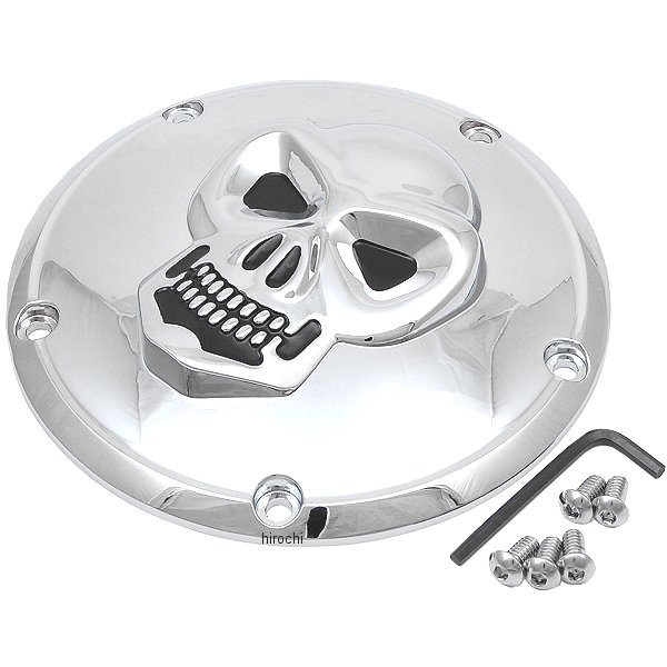 【USA在庫あり】 DRAG ダービーカバー 99年-18年 BigTwin スカル クローム 1902-0061 HD店