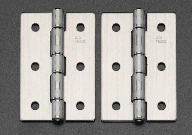 ●材質:ステンレス(SUS304）●穴数:8●穴径:6.5mm●幅:60mm●全長:100mm●厚み:3mm●入数:2個ヘアーライン仕上げ耐蝕・耐熱性に優れた厚口蝶番です。000012093236楽天 HD店　
