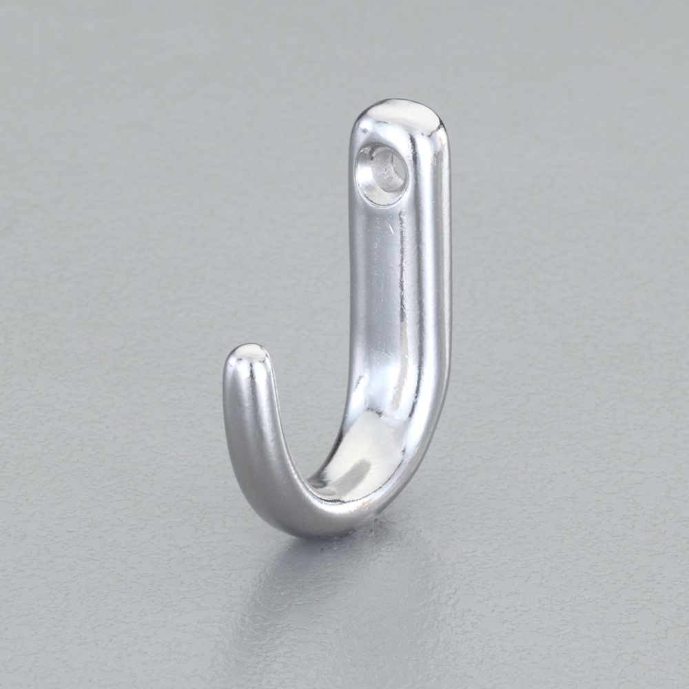 材質：ステンレスSUS304仕上げ：バレル研磨仕上げ高さ：40mm奥行：31mm幅：10mm穴径：3.2mm口の開き：21mm使用荷重：4kgまで付属品：取付用木ネジ使いやすいステンレス製のフック。000012252526 HD　