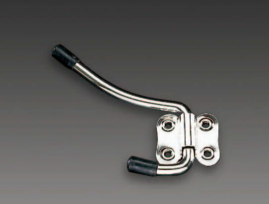 【メーカー在庫あり】 エスコ(ESCO) 70x75mm 回転2段フック スチール ニッケルメッキ 000012055558 JP