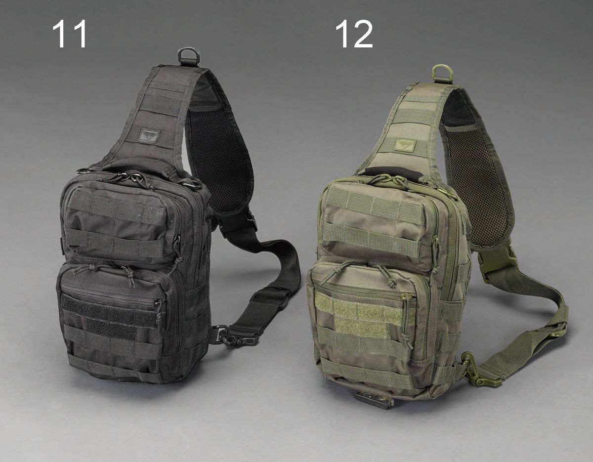 【メーカー在庫あり】 エスコ ESCO 308x152x203mm リュックサック 片掛け/黒 000012248355 HD店