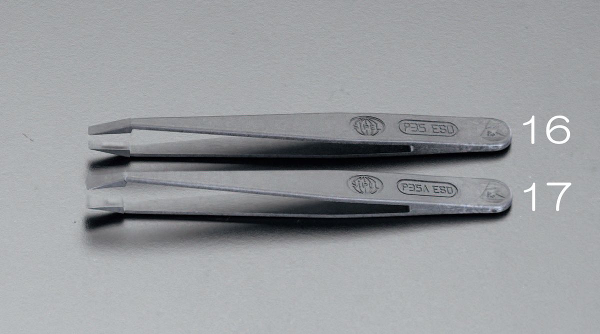 【メーカー在庫あり】 エスコ ESCO 118mm/P35A プラスティックピンセット(ESD) 000012047145 HD店