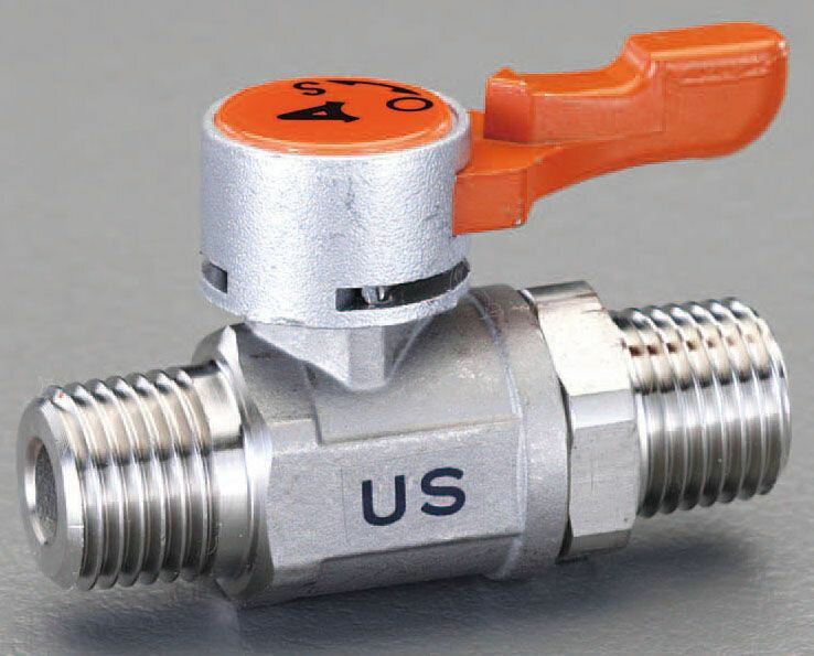 【メーカー在庫あり】 エスコ ESCO R 3/8"xR 3/8" ミニボールバルブ(ステンレス製) 000012206400 HD