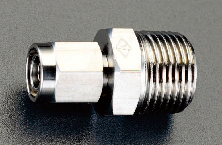 【メーカー在庫あり】 エスコ ESCO R 1/2"x10mm ユニオン(ハーフ /ステンレス製) 000012096224 HD