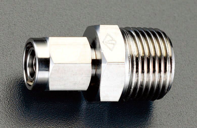 ●材質:SUS316●使用流体:空気、水、薬品●使用温度:空気:-65-260°C、水:0-100°C●チューブ外径:6mm●チューブ内径:4mm●取付ねじ:R（PT）1/8"000012096229 HD　