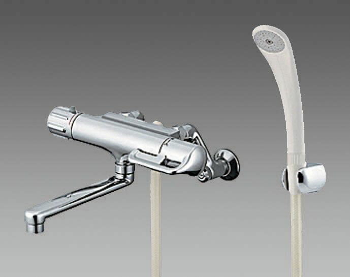 【メーカー在庫あり】 エスコ ESCO PJ 1/2" サ-モスタット シャワー付 混合栓 000012208017 HD