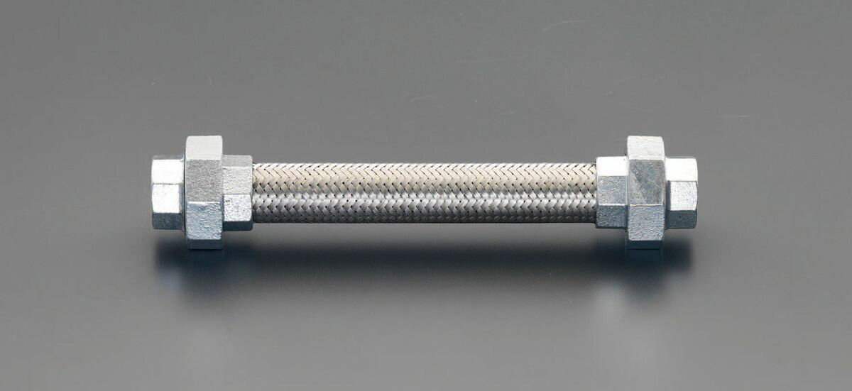 【メーカー在庫あり】 エスコ ESCO Rc1 1/2"x600mm フレキシブルチューブ(ユニオン式/SUS) 00001209693..