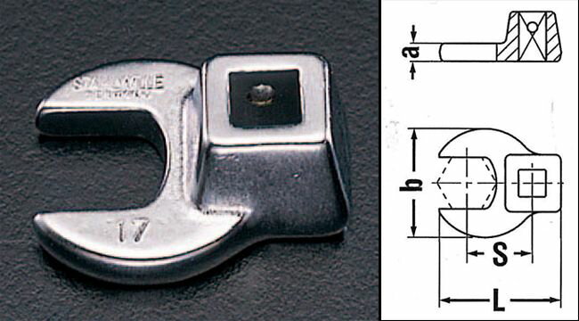 【メーカー在庫あり】 エスコ ESCO 3/8"sqx30mm CROW-FOOT スパナ 000012226793 HD店