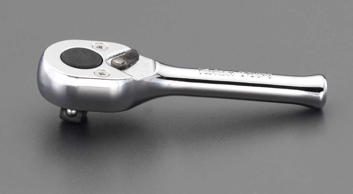 【メーカー在庫あり】 エスコ ESCO 1/4"sq ラチェットハンドル(ショート) 000012253472 HD店