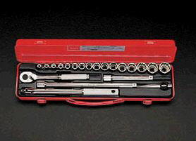 【メーカー在庫あり】 エスコ ESCO 3/8"sq ソケットレンチセット 000012058252 HD店