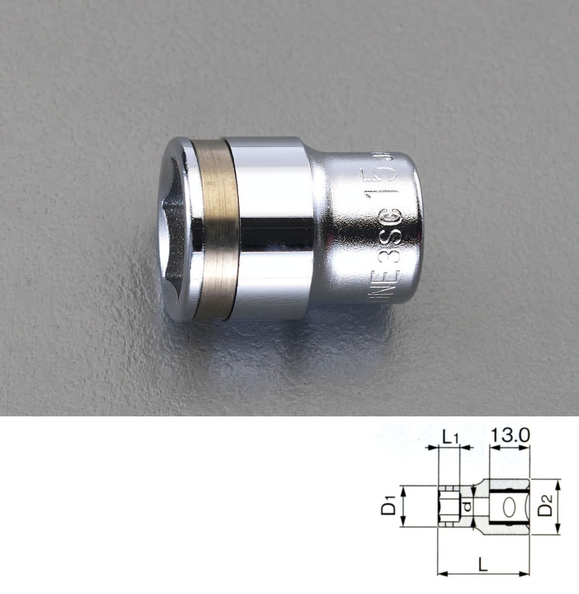 【メーカー在庫あり】 エスコ ESCO 3/8"sqx24mm ナットキャッチソケット 000012226935 HD店