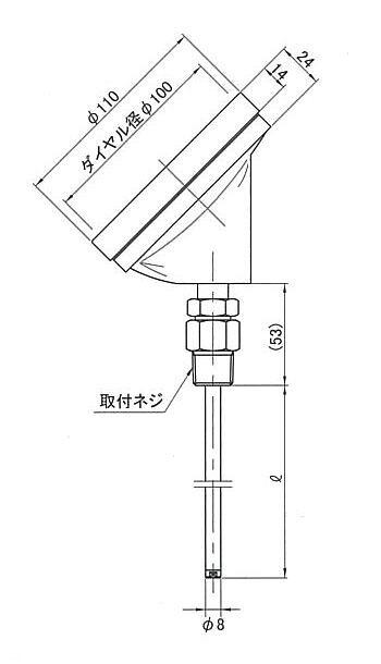 【メーカー在庫あり】 エスコ ESCO 0-100℃/ 50mm バイメタル式温度計 000012263803...