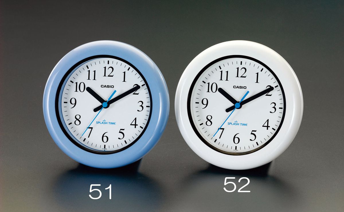 【メーカー在庫あり】 エスコ ESCO φ173mm 掛 置兼用時計(防湿 防塵/青) 000012200662 HD