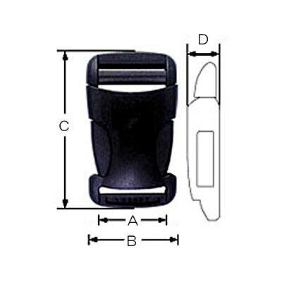 【メーカー在庫あり】 エスコ ESCO 30mm バックル(プラスチック製/2個) 0000122549...