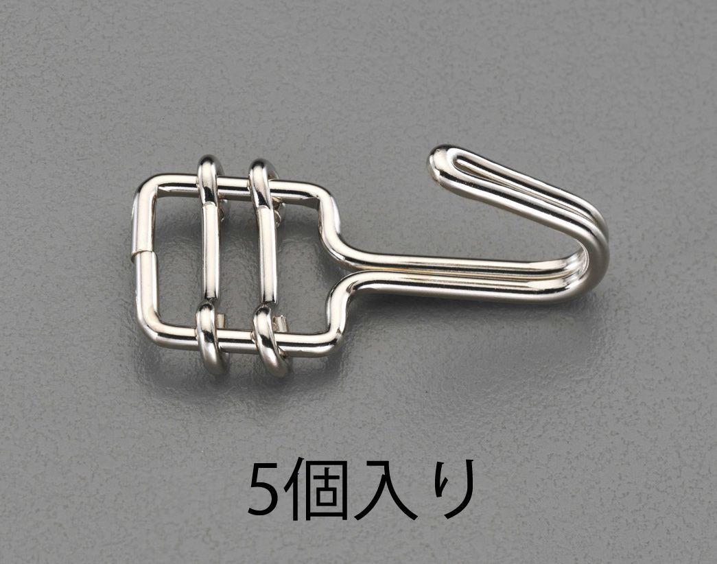 ●仕様:1本線タイプ●適用バンド幅:38mm●サイズ:50.5×50.8mm●線径:3mm●フック内径:15mm●重量:14.7g●材質:鉄(ニッケルメッキ)●用途:平バンド用金具●入数:5個000012257405楽天 HD店