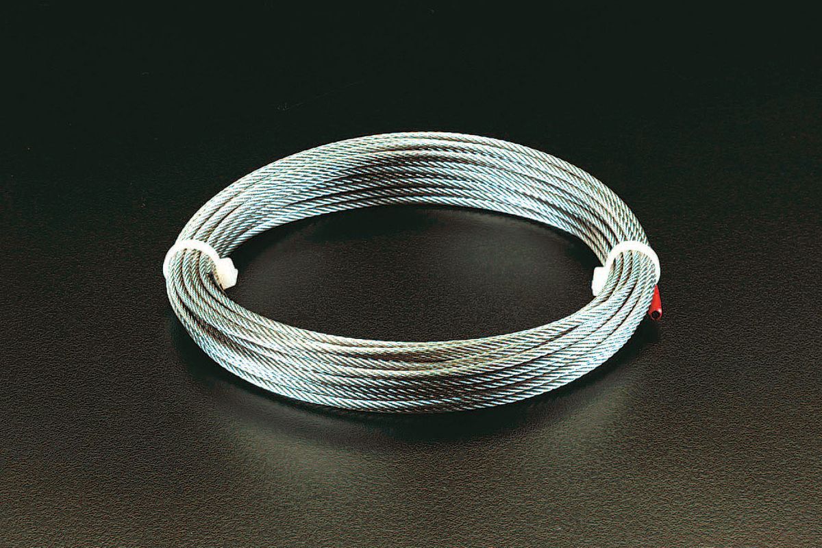 【メーカー在庫あり】 エスコ ESCO 1.50mmx10m/7x7 ワイヤーロープ(ステンレス/クリップ付) 0000120685..