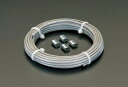 【メーカー在庫あり】 エスコ ESCO 1.0/1.5mmx 5m/7x7 ステンレスロープ(ナイロン被覆) 000012016264 HD店