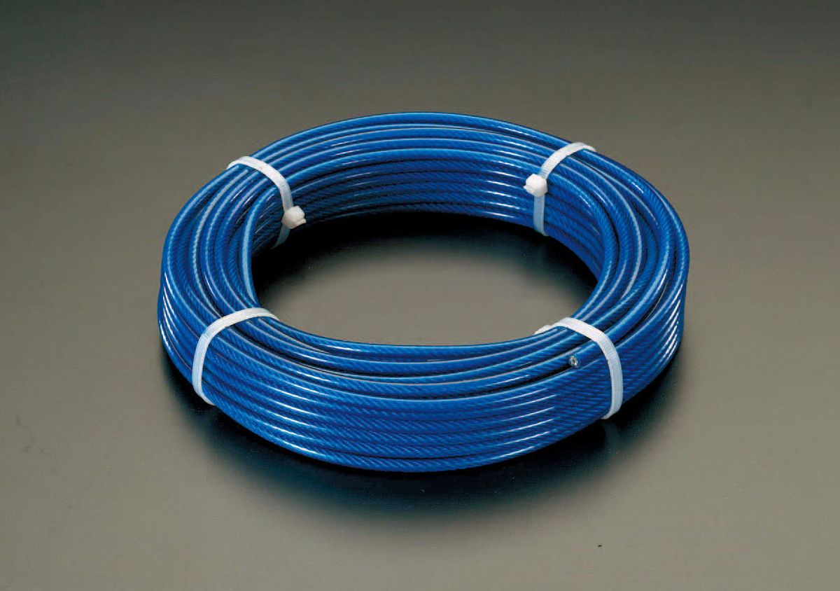 【メーカー在庫あり】 エスコ ESCO 9/11mmx20m/7x19 ワイヤーロープ(ステンレス製 PVCコート) 000012068625 HD店