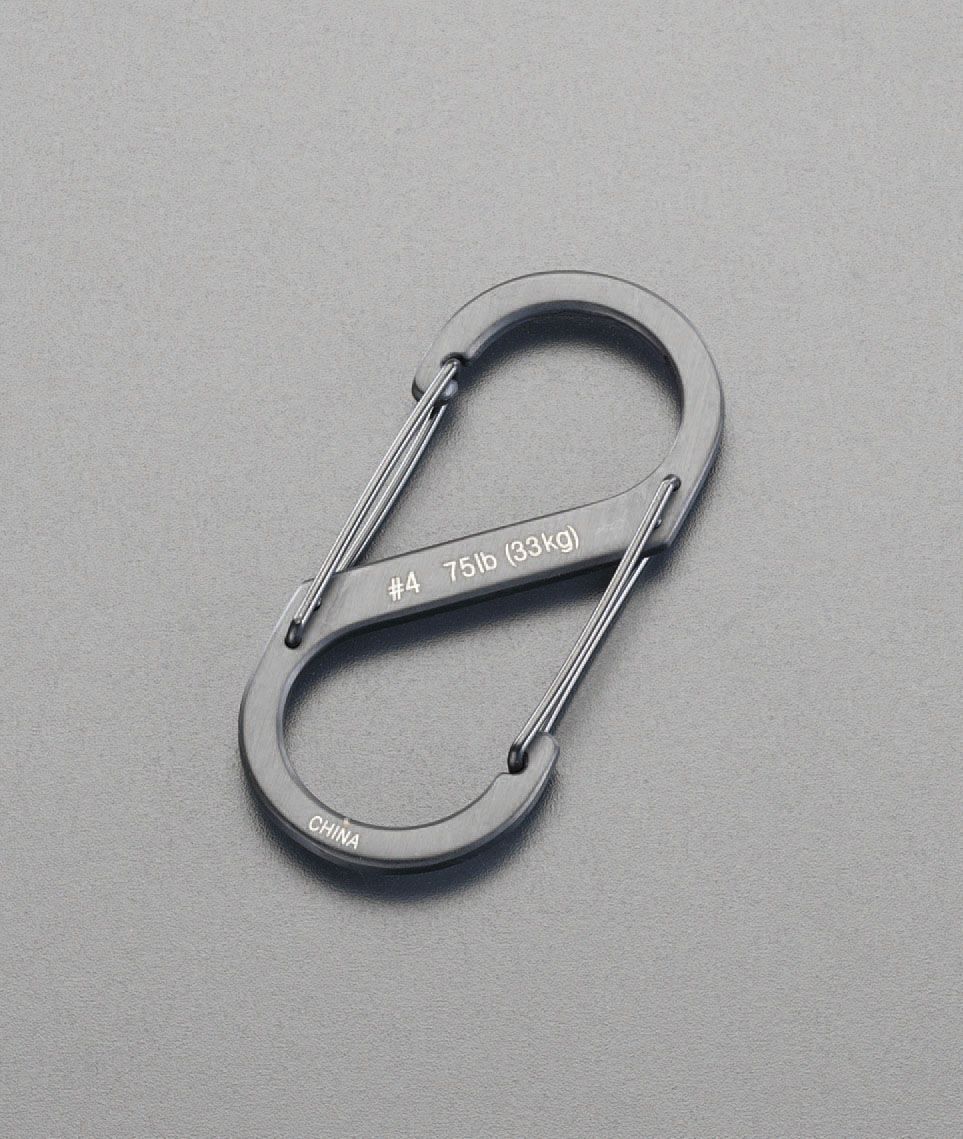 【メーカー在庫あり】 エスコ ESCO 50x22mm Sカンスナップ ステンレス製/ブラック 000012257680 HD店