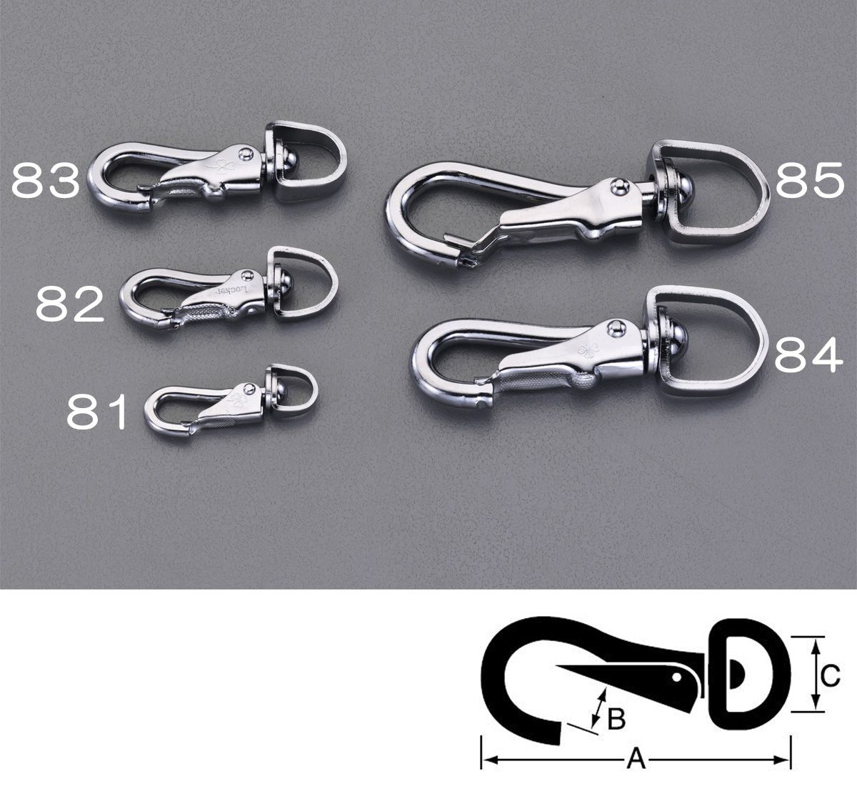 【メーカー在庫あり】 エスコ ESCO 49mm スイベルスナップ 000012239154 HD店