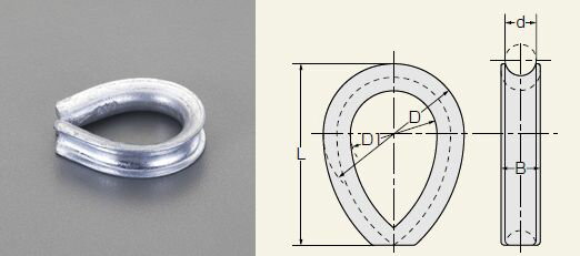【メーカー在庫あり】 エスコ ESCO 10mm シンブル スチール製 000012227436 HD店