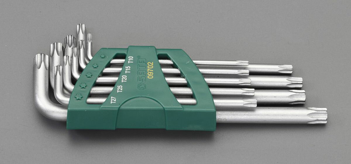 【メーカー在庫あり】 エスコ ESCO T10-T50 9本組(BORE TORX)キーレンチ 000012227684 HD店