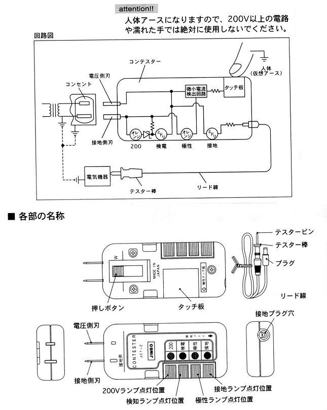 【メーカー在庫あり】 エスコ ESCO AC100Vコンセント用テスター 000012227778 HD店