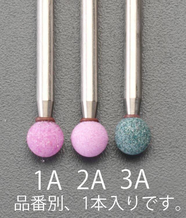 【メーカー在庫あり】 エスコ ESCO φ6mm/3mm軸 軸付砥石 丸/緑 000012260965 HD