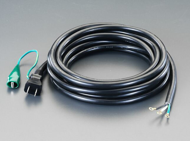 【メーカー在庫あり】 エスコ ESCO 125V/15A/ 3m プラグ付コード アース端子付 000012216769 HD店